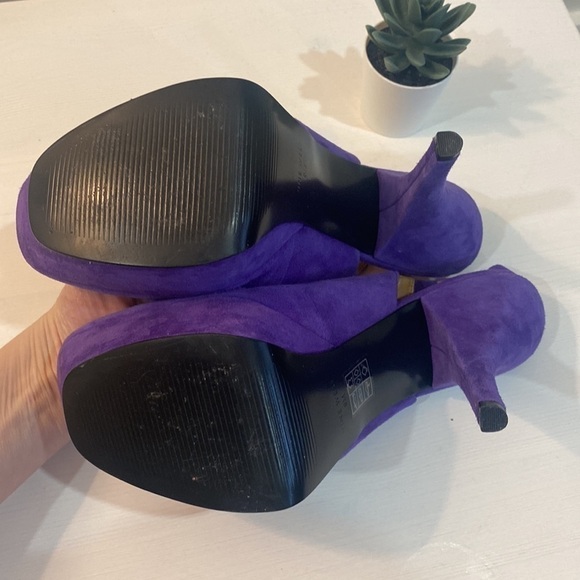 Nine West Purple Suede Pumps | Platform Heels - Picture 14 of 14